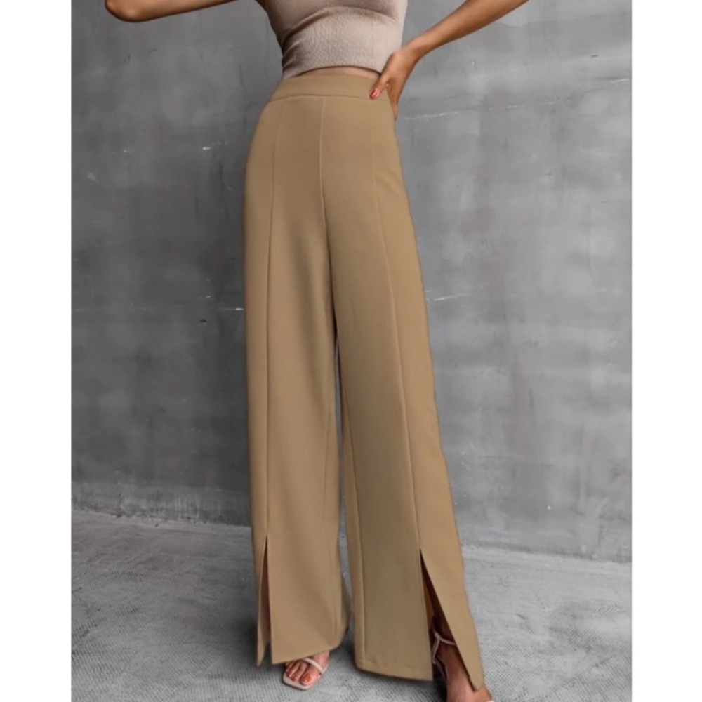 Wide leg side slit pants - Picture 16 of 16